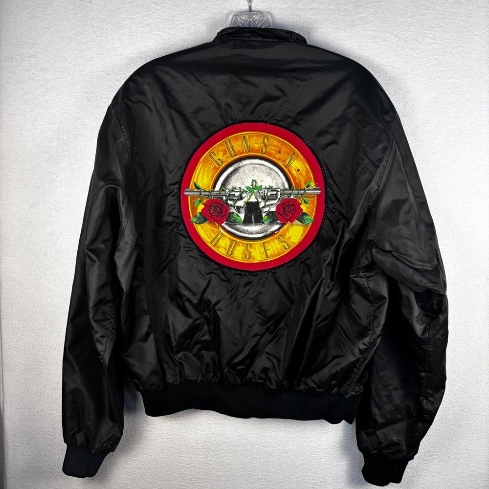 Vintage Guns‎ N Roses Michelob Bomber Jacket Anheuser Busch Black Large USA Made